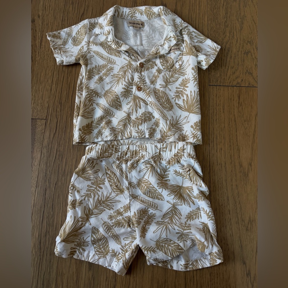 BearPaw baby boy toddler kids Tropical two piece matching summer set 2T